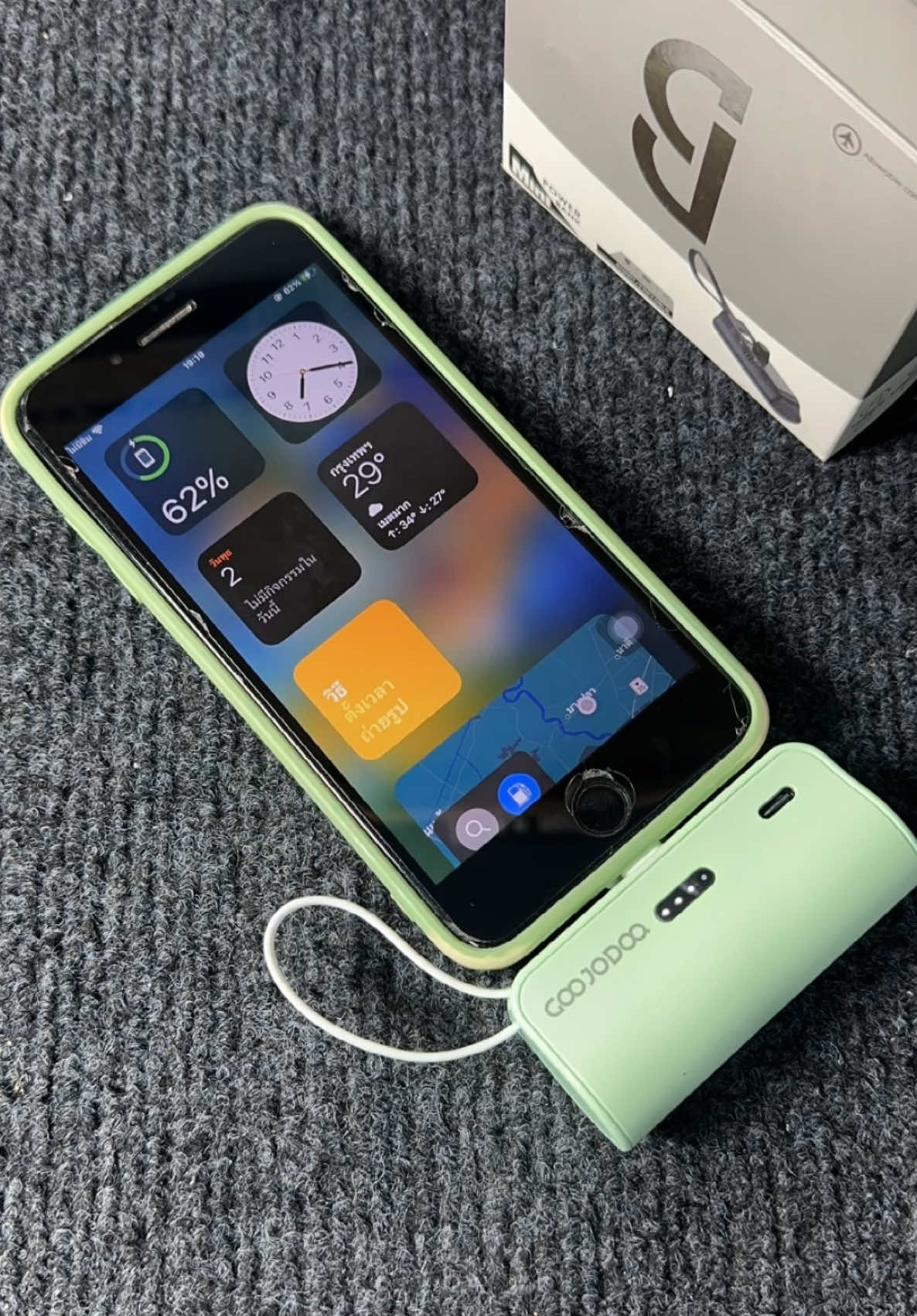 มินิพาวเวอร์แบงค์แบบพกพา ความจุ 5000mAh พร้อมสายในตัว (ชาร์จไว) #พาวเวอร์แบงค์goojodoq #พาวเวอร์แบงค์ชาร์จเร็ว #พาวเวอร์แบงค์มีสายusbในตัว #พาวเวอร์แบงค์พกพา #มินิพาวเวอร์แบงค์ 