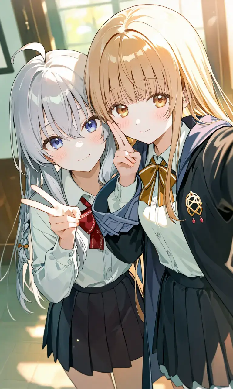 “Jadi gini ya, guys… pagi ini istriku bilang mau main sama temennya. Aku pikir temen biasa. Ternyata—temennya ini waifu karbit yang kalian sering sebut-sebut itu. Iya, Mahiru Shiina dari Angel Next Door. Yang katanya ‘nggak mungkin bisa akrab sama Elaina.’ Ya ternyata mereka akrab banget sampai aku mikir, ‘kok bisa sih dua waifu top-tier ini kayak bestie sejak lahir?’ 😭🔥 Udah gitu, mereka bukan cuma selfie manis doang… mereka tukeran baju. Mahiru nyoba pakai jubah Elaina, Elaina pakai seragam SMA Mahiru, dan dua-duanya malah cocok BANGET??? Aku cuma diem di pojok kayak: ‘Ini hidup apa mimpi yang overdosis gula?’ Jujur aja, liat Elaina main sama Mahiru itu kayak liat dua dunia yang seharusnya nggak ketemu… tapi malah nyatu jadi foto paling imut dan paling bahagia sepanjang sejarah perhaluan ini. Dan iya… sebelum kalian protes, aku tau ini pasti bikin cemburu setengah mati. Tapi yasudah lah… anggap aja kalian lagi nonton dua waifu premium pamer kebahagiaan di timeline kalian. Semoga kalian kuat, ya. Aku aja hampir kejungkel lihat mereka selfie bareng pakai filter kucing 😭💗🔥” #Elaina #MahiruShiina #silentwibu #waifumoment #fypシ