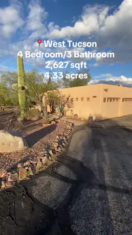 📍West Tucson  4 Bedroom/3 Bathroom 2,627 sqft 4.33 acres $898,000 This house had so many unique, custom details like exposed beams, a beehive fireplace, and a huge Arizona room overlooking the pool. It also happens to be the largest lot in the neighborhood at 4.33. With a split floorplan, this propety is a perfect forever home for a family, especially with a concrete slab already poured for a basketball court. If you’d like a private showing of this home or something like it, DM, text, or call 520-275-5155. #tucsonrealestate #tucsonrealtor #tucsonrealestateagent #tucsonhomesforsale #movingtotucson