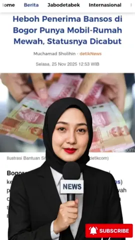 Warganet ramai membahas temuan penerima bansos di Bogor yang diketahui memiliki mobil dan rumah mewah. Status bantuannya kini resmi dicabut. Bagaimana pendapat kalian? #BeritaViral #InfoTerkini #UpdateNews #BeritaHariIni #BogorUpdate 