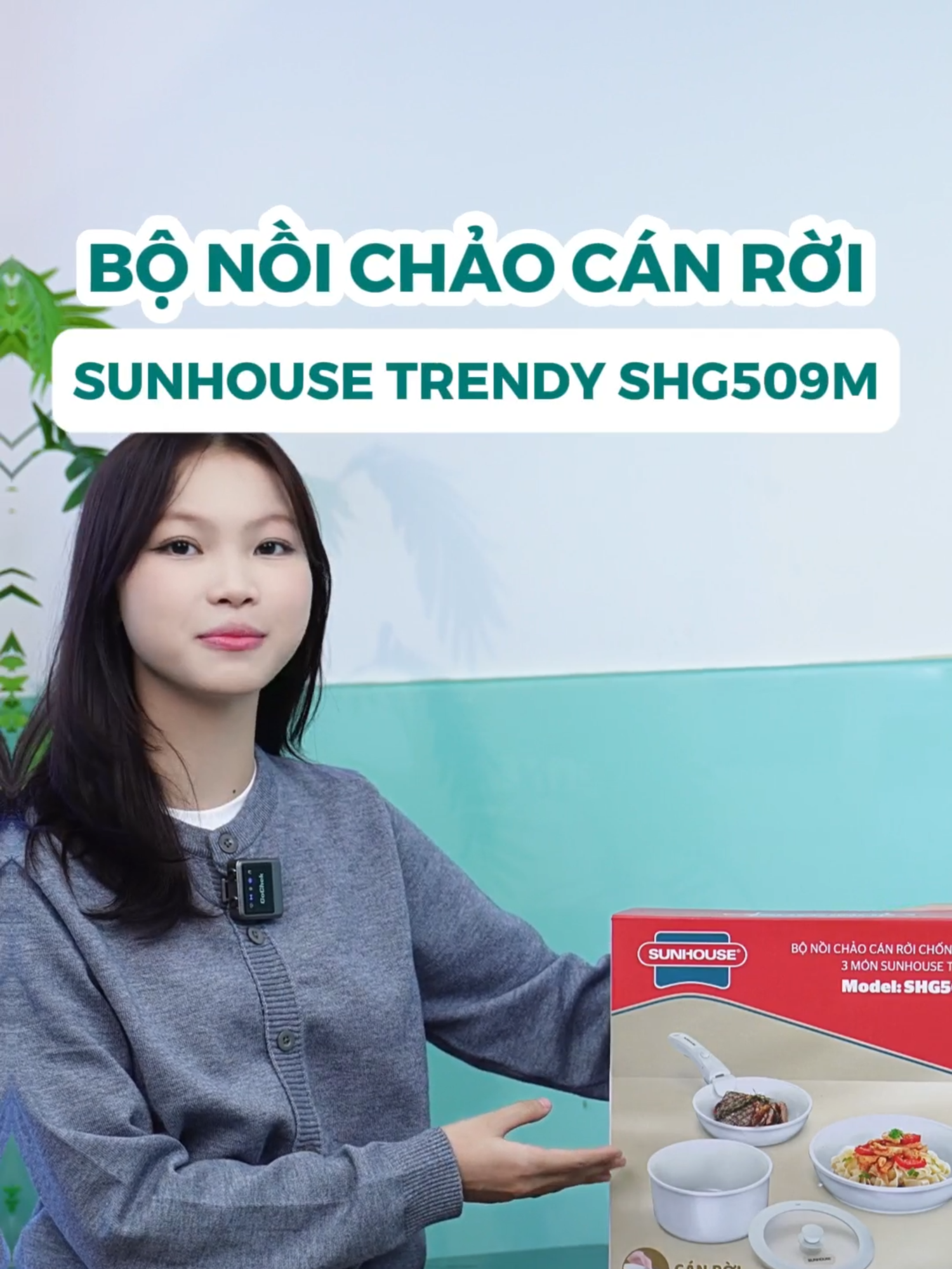 BỘ NỒI CHẢO CÁN RỜI 3 MÓN SUNHOUSE TRENDY SHG509M #SHG509M #giadungquocdan #sunhousenhacua #bộ_nồi_cán_rời_chống_dính #nanoceramic #daytu