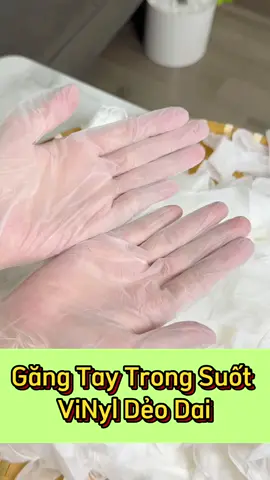 Găng Tay Trong Suốt Vinyl dẻo dai #baotay #baotaytrongsuot #tienich 