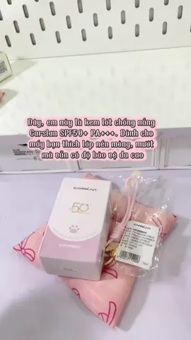 Lót nhẹ – chống nắng tốt – da mịn cả ngày. Carslan đúng kiểu đáng thử.” #carslan #kemlotchongnang #reviewmypham #spf50 #pa4plus  