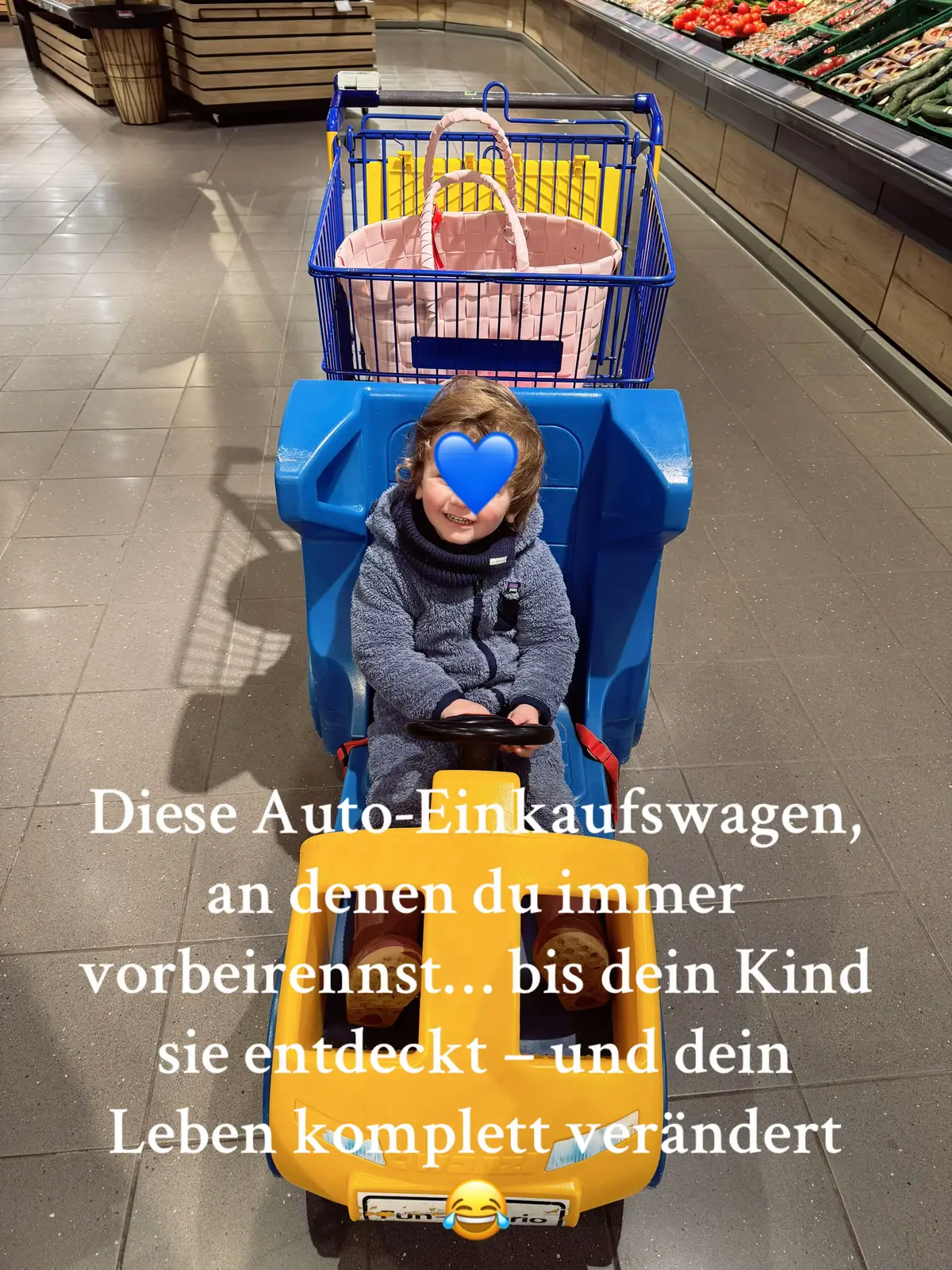 Wenn dein Sohn die Einkaufswagen entdeckt, die du eigentlich immer vermeidest 😂🚗 #einkaufenmitkindern#einkaufen#alltagmitkindern#momlife#kids 