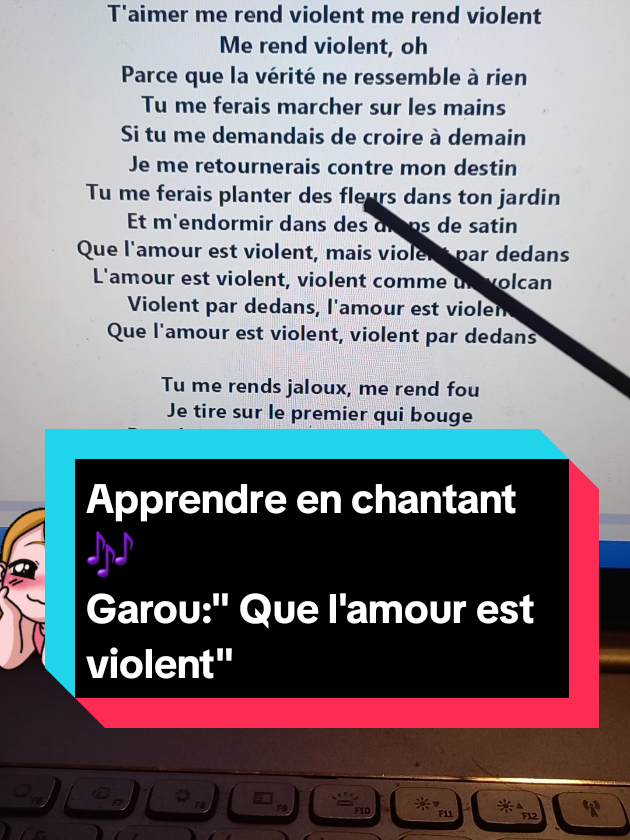 #imparafrancese🇫🇷 #canzoniinfrancese #garou #lyrics_songs #imparacantando 