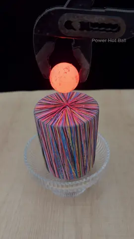 1000℃ Hot Metal Ball VS Rubber Band#satisfying#foryou#experiment