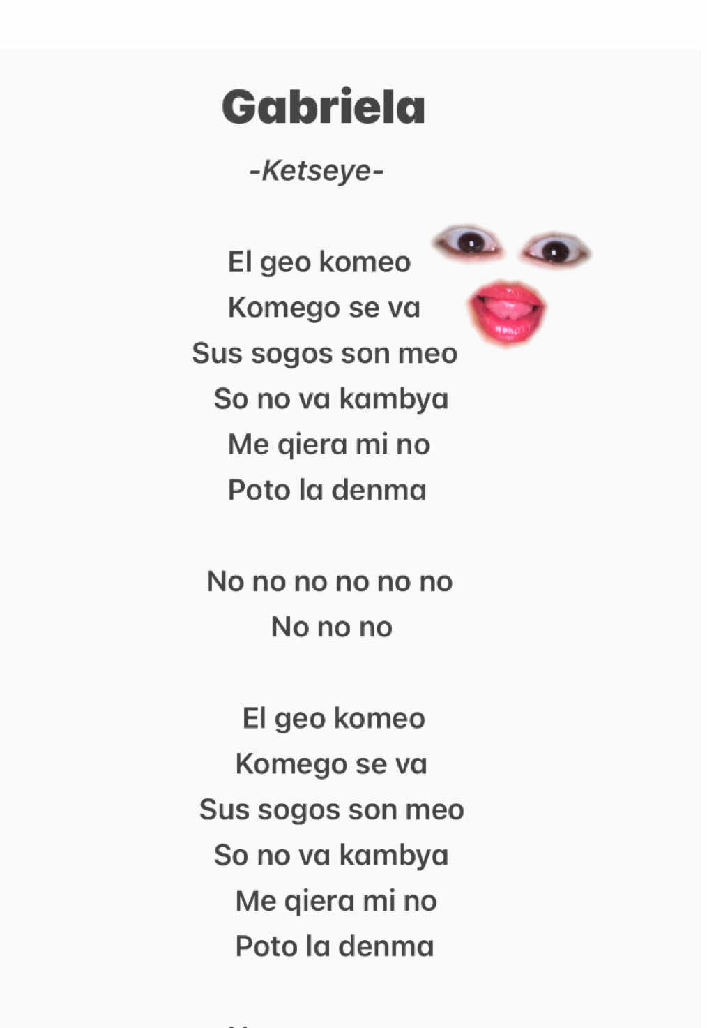 Gabriela~Lirikdugong #fyp #lirikdugong #foryou #song #MakeAFace 