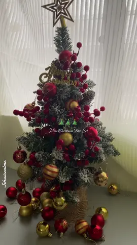 Mini Christmas tree with decorations ideas #budolbyjerah #christmasdecorations #christmasdecorationideas #minichristmastree #minichristmastreeidea 