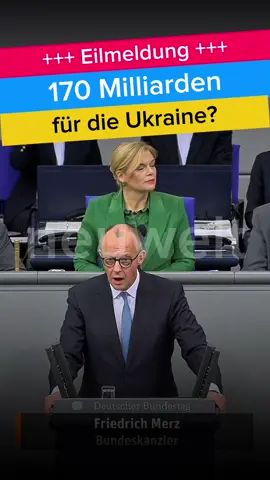 Wahrheit oder Versprecher? Friedrich Merz spricht von 170 Milliarden „Soforthilfe“ aus Steuergeldern für den harten Winter in der Ukraine.  Quelle: Livesream Deutscher Bundestag vom 26.11.2025.  ##merz##steuergelder##ukraine