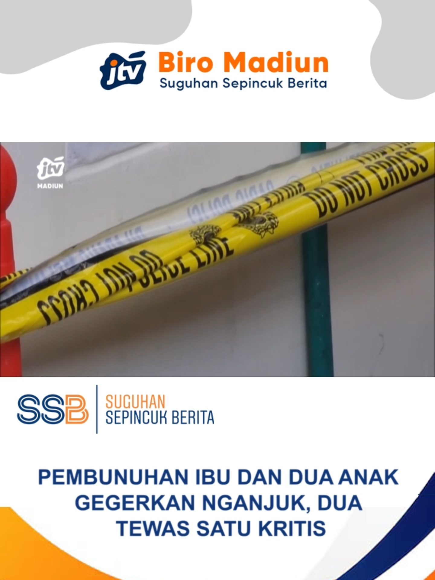 NGANJUK - Pembunuhan ibu dan dua anak menggegerkan Nganjuk. Dua korban tewas di lokasi akibat ditusuk dan dibakar pelaku, sementara satu anak lainnya kritis dan masih dirawat. Polisi telah menangkap pelaku, namun motif pembunuhan sadis ini masih diselidiki. #Nganjuk #Kriminal #Kejahatan #Kritis