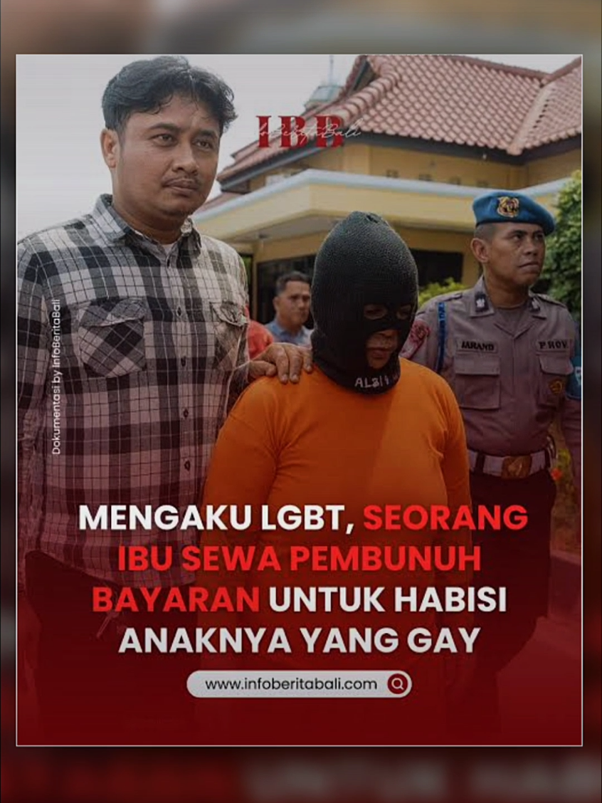 kronologi:()()() Anaknya mengaku kepada ibunya bahwa ia gay. Sang ibu tidak bisa menerima dan menganggap hal itu memalukan untuk keluarga. Sejak pengakuan itu, hubungan ibu dan anak menjadi buruk dan pertengkaran terjadi berulang-ulang. Kebencian ibu makin besar sampai ia mulai berniat menghilangkan anaknya sendiri. Ibu kemudian mencari orang yang bisa dibayar untuk membunuh. Ia menemukan seseorang dan menawarkan uang agar anaknya dibunuh seolah-olah karena tindak kriminal biasa, supaya tidak dikaitkan dengan dirinya. Rencana disusun, pembunuh bayaran mulai mengikuti aktivitas korban selama beberapa hari untuk menentukan waktu eksekusi. Sebelum rencana terlaksana, ada seseorang yang mengetahui adanya permintaan “pembunuh bayaran” dan melapor ke polisi. Polisi melakukan penyelidikan diam-diam, mengamankan barang bukti komunikasi dan transaksi. Ketika pembunuh bayaran bersiap untuk eksekusi, pihak kepolisian melakukan penangkapan. Dalam pemeriksaan, si pembunuh bayaran mengaku bahwa sang ibu adalah pihak yang menyuruh dan membayar. Bukti transfer serta percakapan menguatkan pengakuan itu, sehingga ibu ditetapkan sebagai dalang dan langsung ditahan. — #fypage #viral 