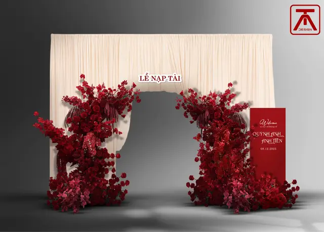 Lưu lại để có thêm ý tưởng cho lễ cưới của mình nhé các nàng dâu☺️☺️. Còn muốn ý tưởng thành hiện thực thì có thể tìm đến mình để có bản thiết kế ưng ý nhất nha🫠🫠 #TADESIGN #xuhuong #tainguyenthietke #thietkecuoi #weddingdesign 