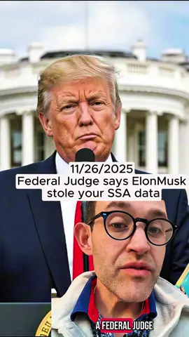 A federal judge just exposed how Elon Musk's team got illegal access to millions of Americans’ Social Security records.Thif explosive court ruling reveals a massive breach of privacy at the highest levels of government. #ssa #disability #ssi #disabilitybenefits #Socialsecuritydisability #ssdi #disabilitylawyer#socialsecurity #doge #elonmusk