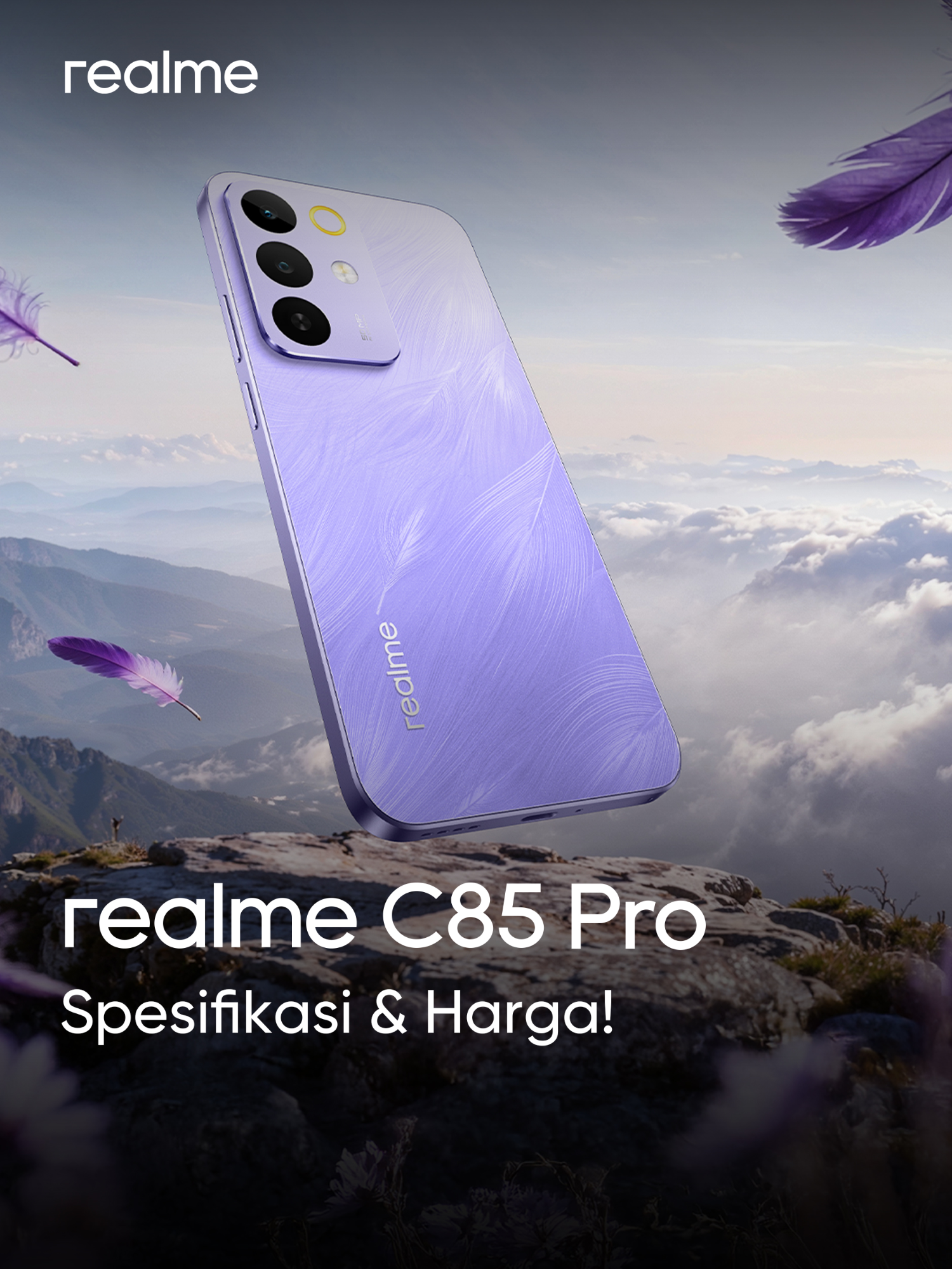 Jangan panik kalau smartphone-mu nyemplung di air… sekarang ada #realmeC85Series! 😎💦 Dengan #BateraiUltraTahanAirUltra dan IP69 Pro yang sudah mendapatkan Guinness World Records™, 7000mAh Baterai Lebih Awet, Layar 120Hz AMOLED Kecerahan Tertinggi dan 45W Fast Charge 🔋 Mulai Rp2.999.000, kamu bisa dapetin realme C85 Pro 4G—FREE realme Buds T110 (pembelian online) dan berkesempatan Lucky Draw berhadiah Honda Vario 160, realme Buds T310 & realme Buds T110 (pembelian offline). Tersedia mulai 28 November 2025 di e-commerce favoritmu & realme Brand Store terdekat! 📱✨