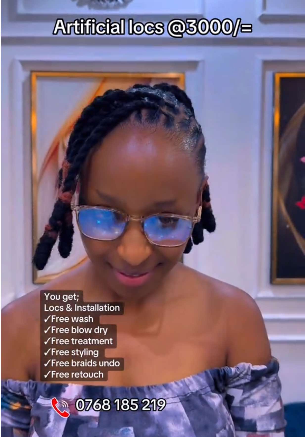 Artificial dreadlocks on offer🔥🔥 You get; Locs & Installation ✓Free wash  ✓Free blow dry  ✓Free treatment ✓Free styling  ✓Free braids undo ✓Free retouch *Upper back length@3000/= *Midback length @3500/= *Waist length @4500/=  Welcome to Royal Beauty Hub Book Now 😊𝐯𝐢𝐚 𝟎𝟕𝟔𝟖𝟏𝟖𝟓𝟐𝟏𝟗 Location: KTDA Plaza (7th Floor) along Moi Avenue directly Opposite Kenya Cinema, Nairobi CBD Walk-ins & Appointment Accepted For directions/inquiries call 0768 18521#pedicure#manicurecure #braids #dreadlocks #artificiallocs #mua #curlyhair #glow #waxing #makeup #UGLocs #TemporaryLocs #ArtificialLocs #Braiding #Cornrows #Knotlessbraids #Braids #Ghanians  #fyp #viral #fypシ #viralvideo #fypシ゚viral #viraltiktok #fypage #virall #tiktok #funny #fyppppppppppppppppppppppp #royalbeautyhub254 #royalbeautyhub