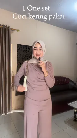 One set outfit sat set 🤩🤎 #oneset #onesetmurah #onesetwanita #onesetjumbo 