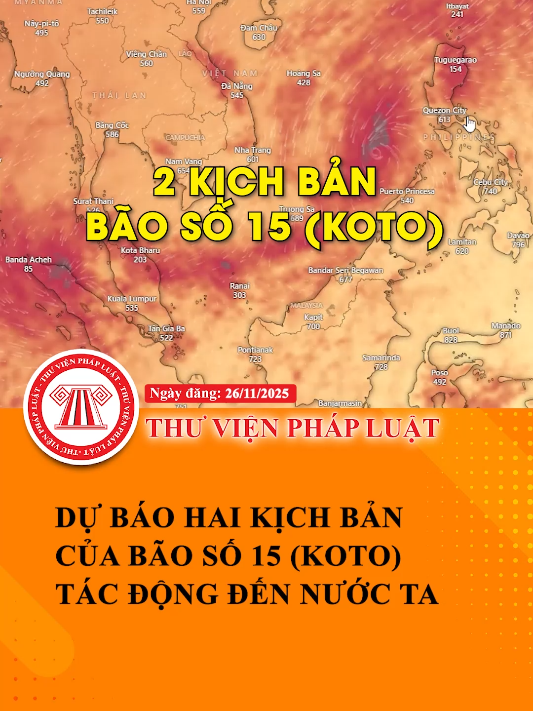 Dự báo hai kịch bản của Bão số 15 (KOTO) tác động đến nước ta #TVPL #ThuVienPhapLuat #LearnOnTikTok #Hoccungtiktok