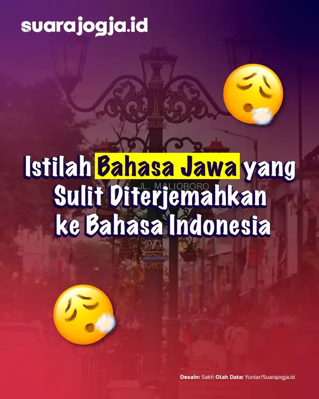Bahasa Jawa punya banyak istilah yang maknanya ngena, tapi susah dijelasin ke Bahasa Indonesia. Mulai dari suduken sampai kecelik, pasti sering kamu dengar tapi tetap bikin bingung jelasin artinya. Sobat Suara, ada yang tahu bahasa Indonesianya? Atau punya tambahan istilah lain? Tulis di kolom komentar ya! #SuaraJogja #BahasaJawa #JogjaIstimewa