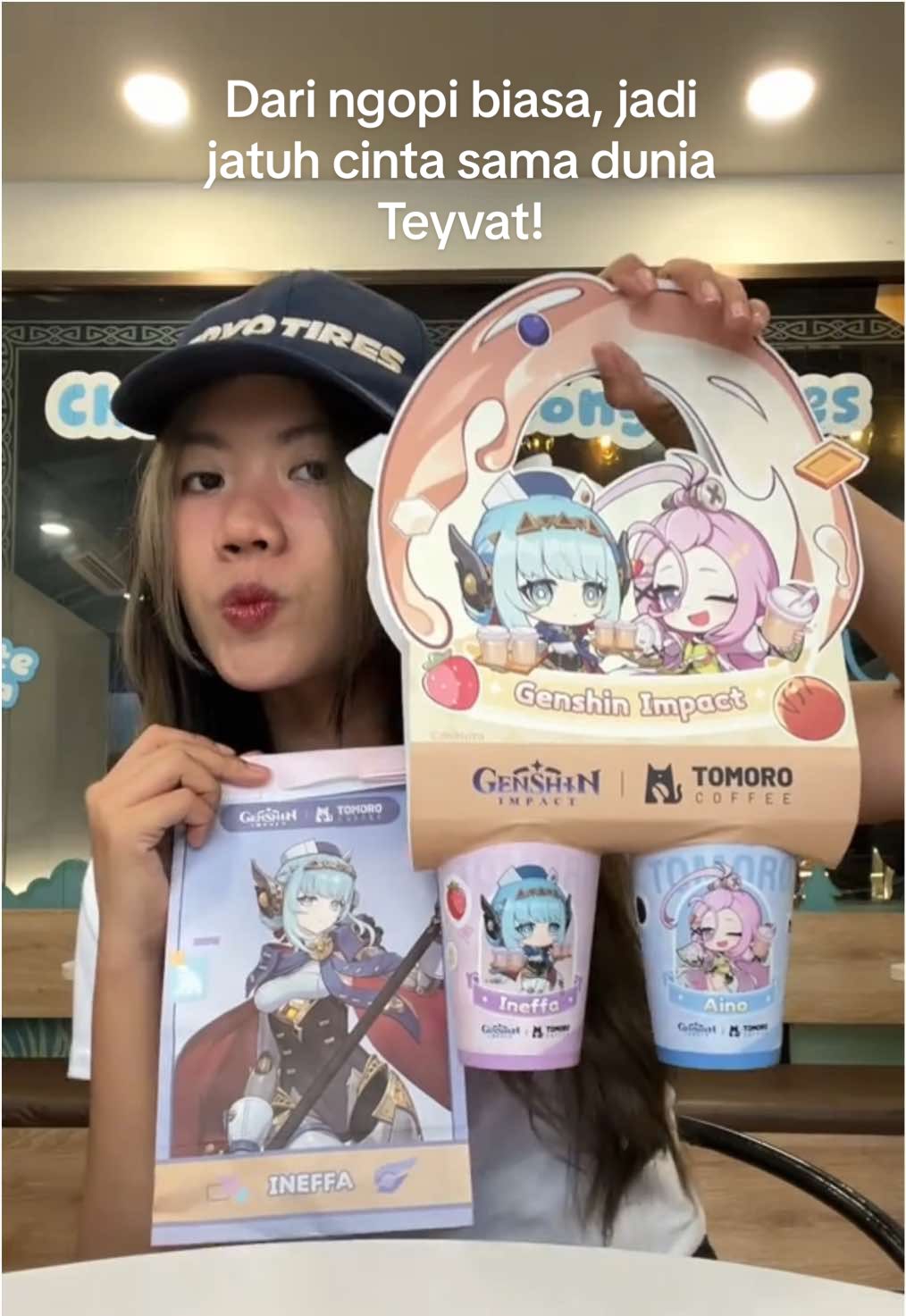 AINO DAN INEFFA SEKARANG JADI BARISTA DI TOMORO COFFEE! TOMORO Genshin Impact Series udah hadir! Mulai dari 28rb aja kalian udah bisa rasain fantastic potion yang bikin mood naik seharian! Bonus bisa ketemu Aino dan Ineffa, kapan lagi coba?! Kalian bisa dapetin FREE Exclusive Merchandise Genshin Impact tiap pembelian minimal 1 Cup, catet promonya ya! 🌙 Buy 1 Cup Genshin Impact Series FREE Character Cup 🌙 Buy 2 Cup Genshin Impact Series FREE Cup Holder & Sticker 🌙 Buy 3 Cup Genshin Impact Series FREE Cup Holder & Keychain 🌙 Buy Moonlit Stand Bundle FREE Acrylic Standee 🌙 Buy Color of Moon Bundle FREE Color Changing Tumbler 🌙 Every Purchase of Genshin Impact Series Combo Will FREE In-Game Redeem Card [Limited Stock, First Come First Serve] *promo berlaku mulai 26 November 2025 di All Store dan Aplikasi TOMORO. Tersedia di platform Online Delivery lainnya Jangan sampe ketinggalan keseruan di Pop Up & Theme Store Genshin Impact X TOMORO, karena banyak activity menarik yang bisa kamu mainin! Berkesempatan menangin hadiah menarik! Untuk informasi Theme Store, Pop Up Store dan Selected Store serta promo menarik lainnya, cek instagram  @tomorocoffee.id ya!   #TOMOROCOFFEE #GenshinImpactXTOMORO #ATasteOfABetterTOMORO 