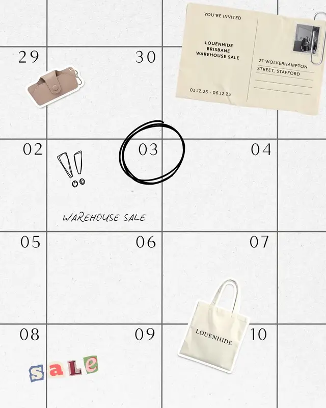 PSA Brisbane: you’ll want to save this post. Our Warehouse Sale begins next week and trust us, it’s a big one. Swipe for the full rundown and tap the link in bio for more info. #fyp #louenhide 