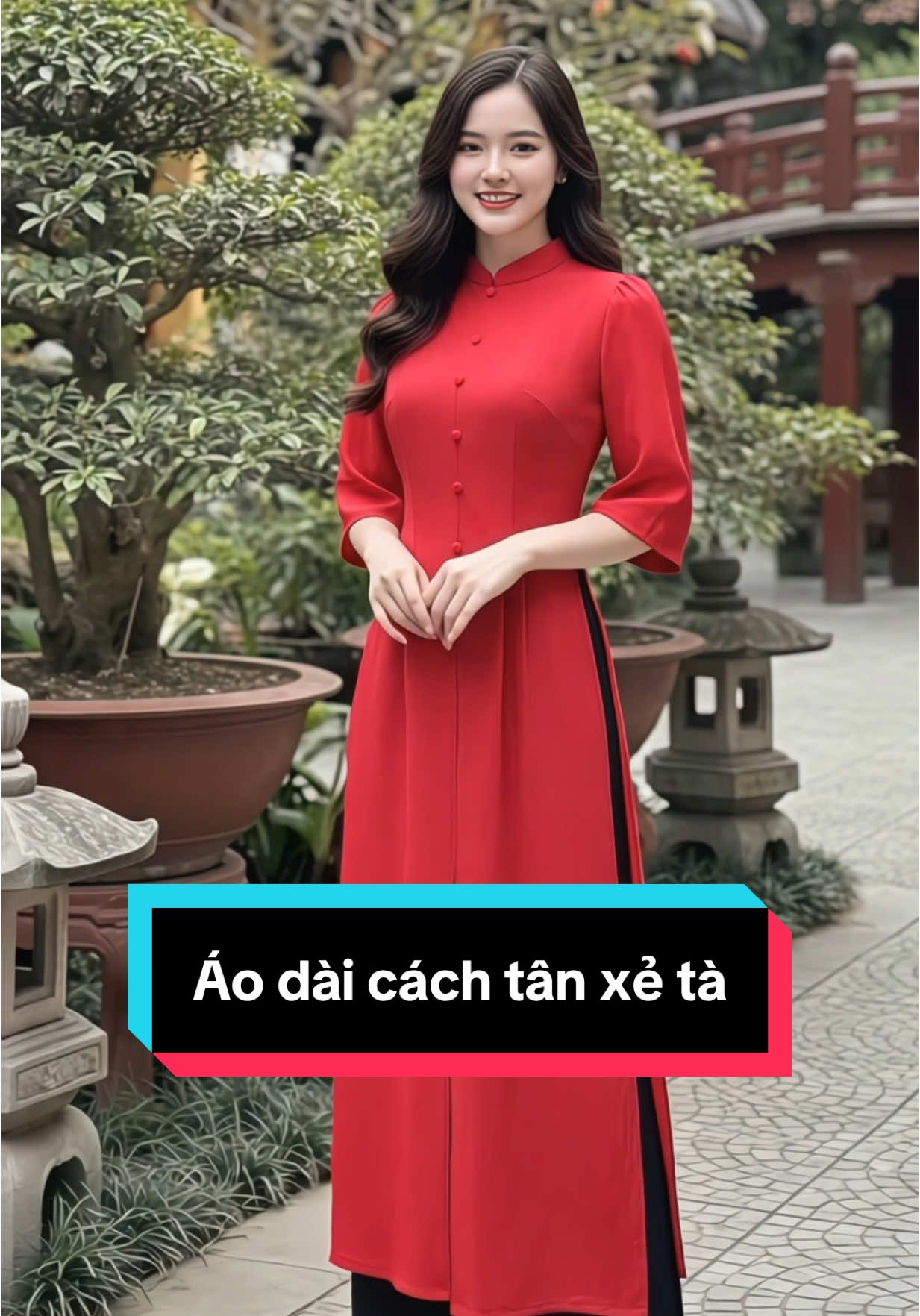 Áo dài xẻ tà cách tân, trẻ trung hiện đại pha chút truyền thống dịu dàng #aodaicachtan #aodaitet2026 #aodaicachtannu #lala #lalacloset 