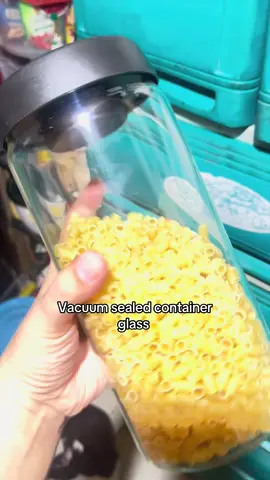 Vacuum sealed container glass   Lagayan ng snacks, para iwas kunat 💯 #vacuumsealed #container #vacuumsealedcontainer #jar #glass 