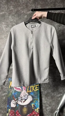 Áo thun trơn dài tay thiết kế cổ zip đơn giản dễ mặc, chất vải tổ ong #aothundaitay #aonam #aonamdep #quanaohottrend #xuhuong 