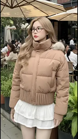 Áo Khoác Phao Nữ Siêu Nhẹ, Mũ Lông Tháo Rời phong cách trẻ trung #MHshopp #aokhoac #aokhoacphao #thoitrangnu #setdoxinh 