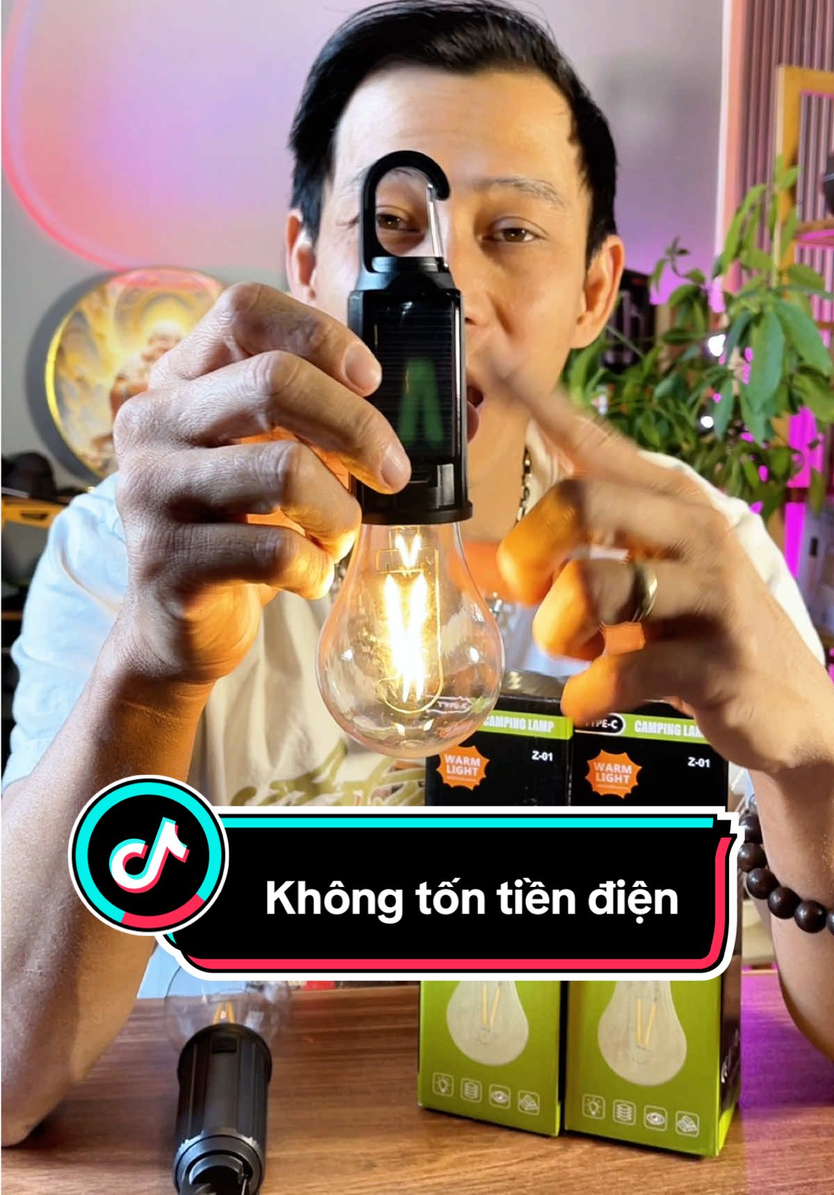 Bóng đèn tích điện năng lượng mặt trời. Đèn năng lượng mặt trời. #thuongthattha #bongdentichdien #dentichdiennangluongmattroi #dentichdien #dennangluongmattroi 