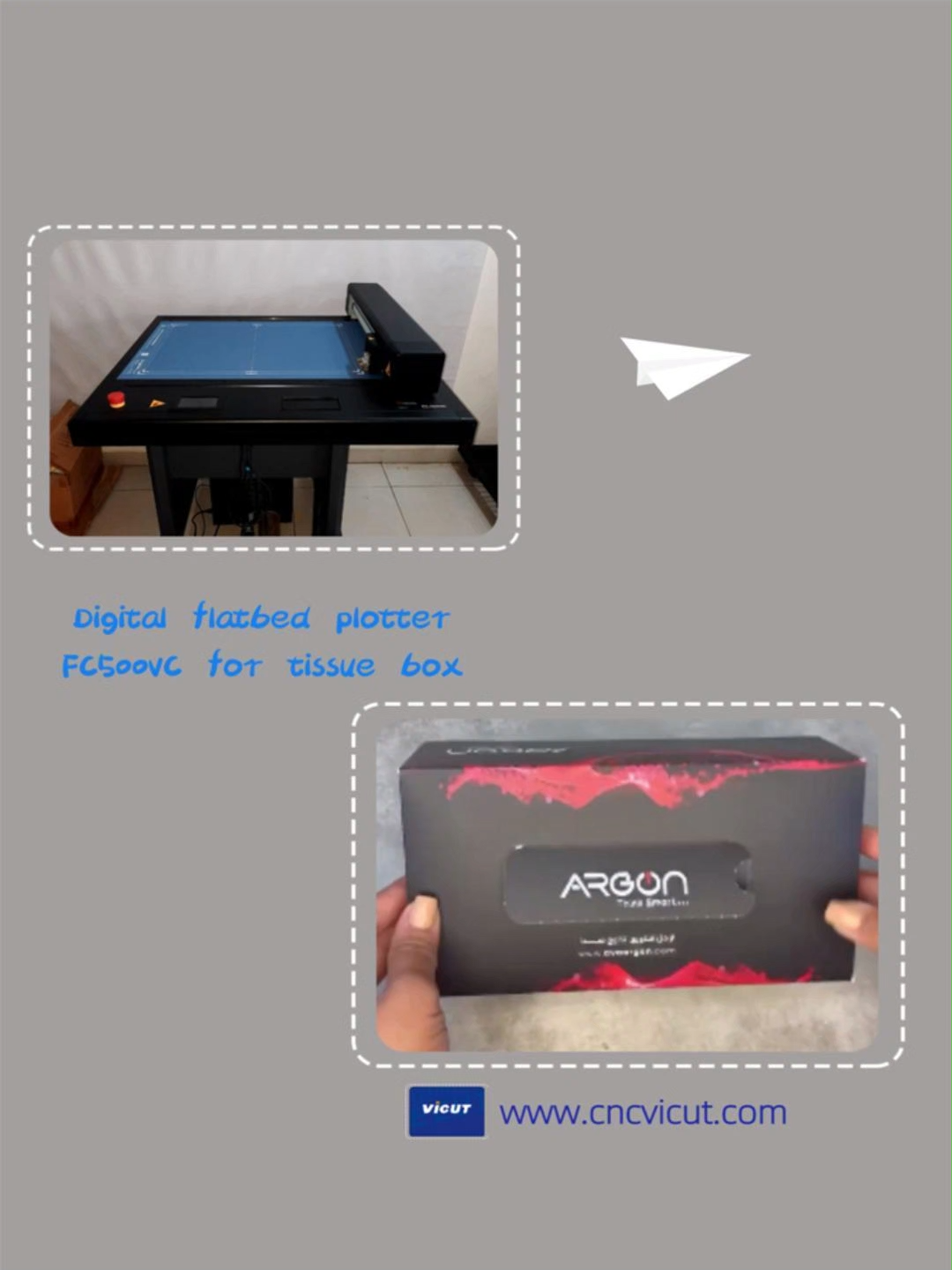 Vulcan series digital flatbed plotter making box 👉CCD camera read registartion marks 👉Touch screen,easy to operate 👉QR-code system 👉SignCut pro 👉Multiple cut and crease 👉U-disk, USB cable and Network Contact us for more info.: WhatsApp:+8615656982896 https://www.cncvicut.com/ https://www.vicutdigitalcutter.com/ #sticker #machine #diecutting #label #vinyls #graphic #labels