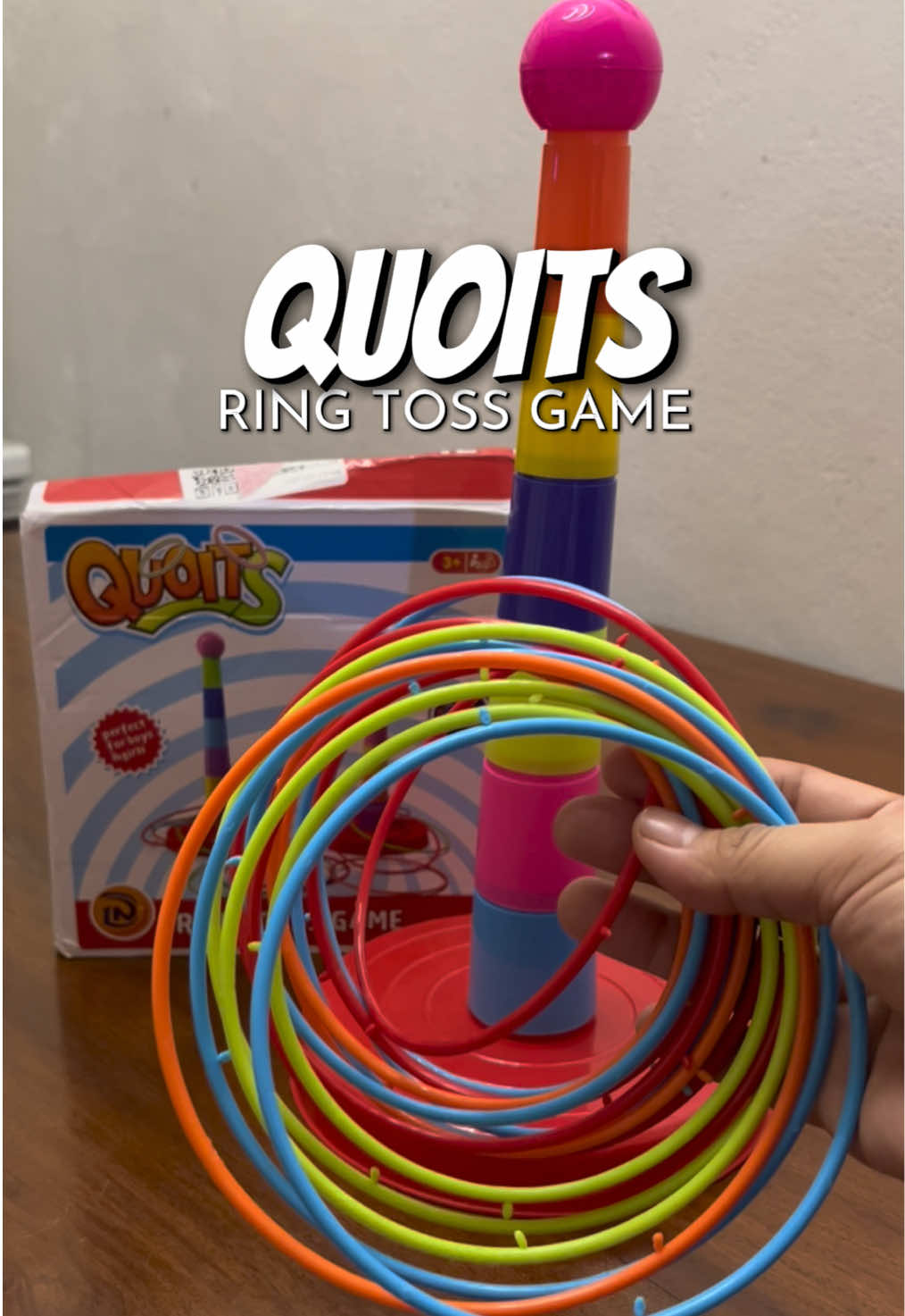 Quoits Ring Toss Game (color recognition game) #educationaltoy #ringtossgame #colorrecognitionactivity #colorrecognitiontoy #giftideas 