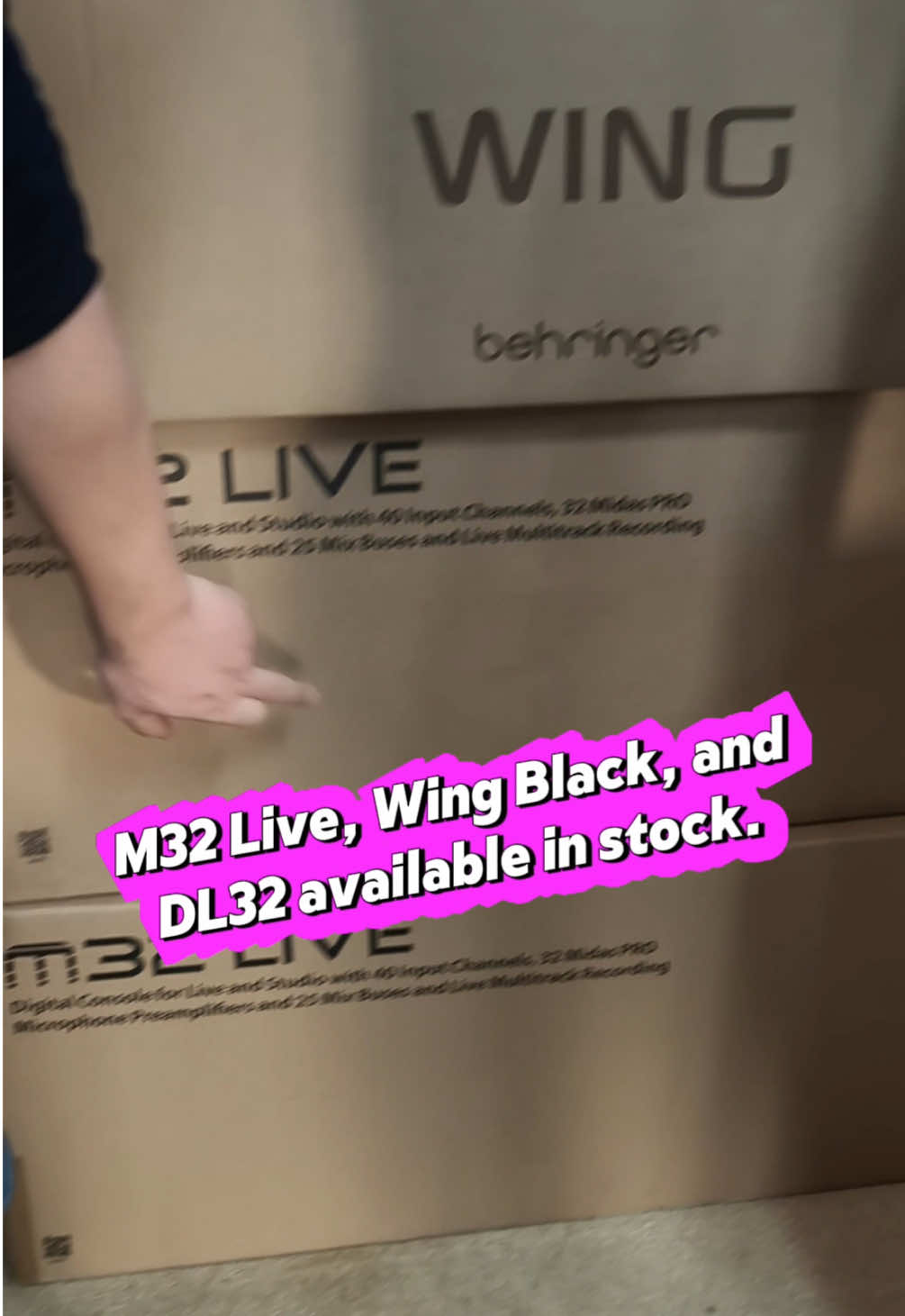 M32 Live, Wing Black, and DL32 available in stock. #digitalmixer #digitalmixers #midas #behringer #shure #midasmixer #behringermixer #shuremicrophones #midasm32 #midasm32live #midasm32r #midasm32rlive #midasdl32 #dl32stagebox #behringerx32 #behringerx32compact #behringerwing #behringerwingblack #behringerwingcompact #behringerwingrack #behringers32 #shuresm58 #shuresm57 #shureslxd24 #shurebeta58 