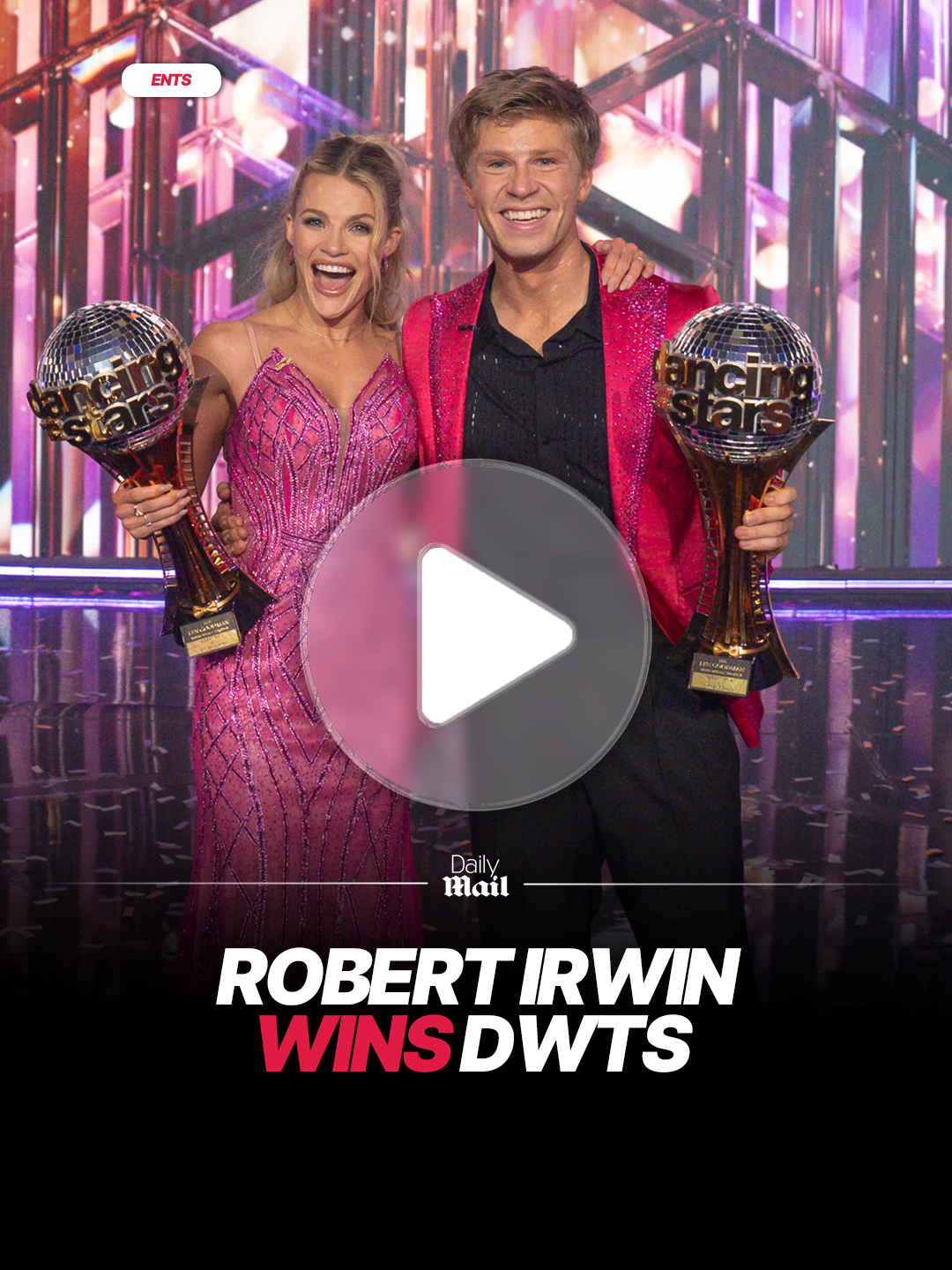 Our winner from day 1 😭👏 Robert Irwin and Witney Carson are crowned the winners of 'Dancing With The Stars' season 34 during the emotional and exciting Mirrorball Trophy ceremony. #robertirwin #winner #emotional #dancingwiththestars #sister