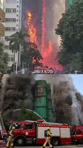 A fire broke out in a residential building in Tai Po, Hong Kong. Hong Kong authorities say at least four people have died and three others were injured in a fire that tore through multiple apartment buildings in Tai Po. The fire was reported to have broken out at Wang Fuk Court at 2:51 p.m. local time, an hour ahead of Thailand time. The blaze was burning so intensely that the fire alert was raised to level 4 out of a possible 5. The building is undergoing renovations, and its large bamboo structure has become a good fuel source. According to Reuters, the complex consists of eight units and has a total of more than 2,000 units. However, it is not yet known how many people are still trapped in the buildings. Firefighters are controlling the situation and the cause is under investigation. #HongKong #StaySafeEveryone #HongKongNews 