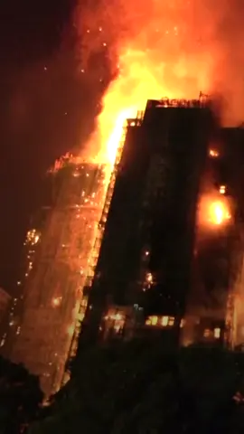 A fire broke out at a residential building in Hong Kong's northern Tai Po district on November 26, with plumes of thick grey smoke billowing out as emergency services battled to subdue the blaze.