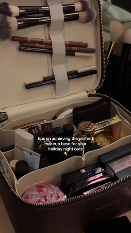 forget the glitters… sometimes all you need is a flawless base for your nights out this season! 🎄 (especially if you’ve been lazy to do a full glam like me haha) 1. Work in light layers — the amount you see influencers put on might look nice on video but this registers cakey in real life. Slowly build the opacity and pigment that works for you and this will make your makeup look airbrushed in the end.  2. Speaking of airbrushed, do the KJH method and prime your brush — Meaning you do a preblend of all your products (both creams and powder) at the back of your hand, especially if you’re new to make up. This will ensure you a well blended finish that’s never patchy.  3. Use high quality tools — I’ve talked about this a lot already on my page but as a reminder, the quality of your makeup brushes are as equally important as the products you use. (I’ve personally been loving @Hourglass Cosmetics and @rephr) 4. If you over powder — use a light layer of setting mist to make your makeup look one with your skin. I love Mac fix+ for this.  5. Bonus tip — if you’re taking pics, which I’m sure you are haha, you’d want your makeup to register well on camera. And to do this, you need to layer creams with powders (especially your blush and bronzer) for your makeup to show up and last the whole night.  #fyp #fypシ゚ #grwm #makeuptips #beauty 