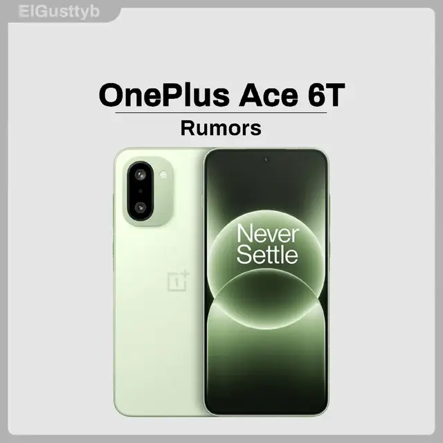 New and interesting rumors about the OnePlus Ace 6T have surfaced, with promising specifications. Here are the specifications: 6.7-Inch Screen | LTPO AMOLED FHD+ | Dimensions Not Specified | 216g 1272 x 2800 px | 459 ppi 165Hz Refresh Rate | 3840Hz PWM Dimming HDR10+, 10-bit, Dolby Vision, HDR Vivid, DCI-P3, DC Dimming Above 5000 Nits (Peak Brightness) Snapdragon 8 Gen 5 | 3.80 GHz | TSMC 3nm Android 16 | ColorOS 16 | 4x OS Update / 5 Years Security Update 256GB | 512GB 1TB - UFS 4.1 Storage 12GB | 16GB LPDDR5x 5G | Wi-Fi 7 Bluetooth 5.4 | GPS | NFC Geekbench - SC: 3000+ | MC: 10000+ 50MP (Wide) f/1.8, 24mm 8MP (Ultrawide) f/2.2, 16mm, 112°, 1/4.0