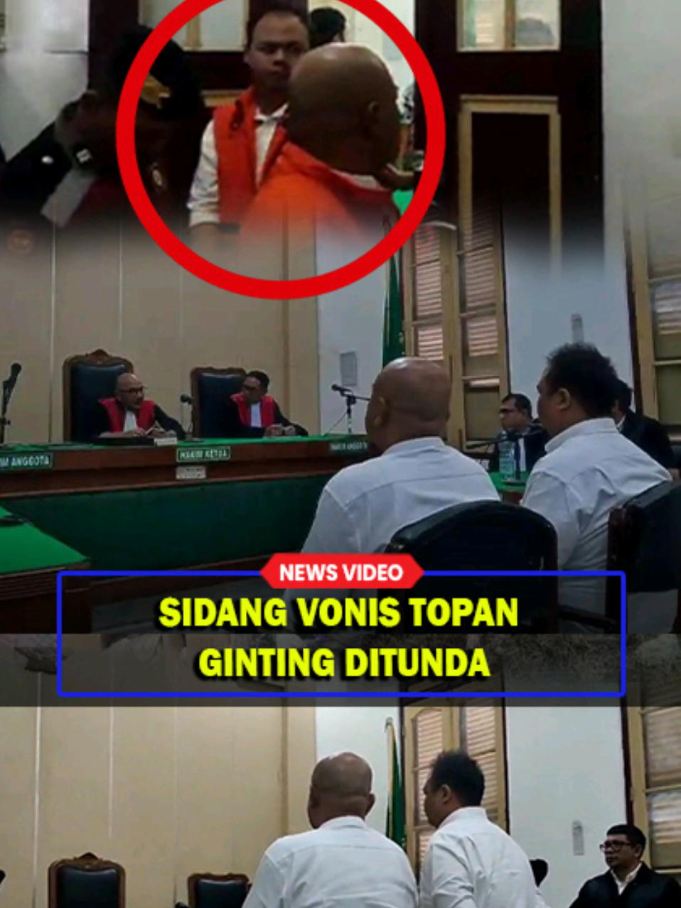 Sidang Vonis Kontraktor Pemberi Suap Topan Ginting Ditunda, Hakim : Putusan Belum Selesai #beritasumut #topanginting #sidangtopanginting #beritamedan 