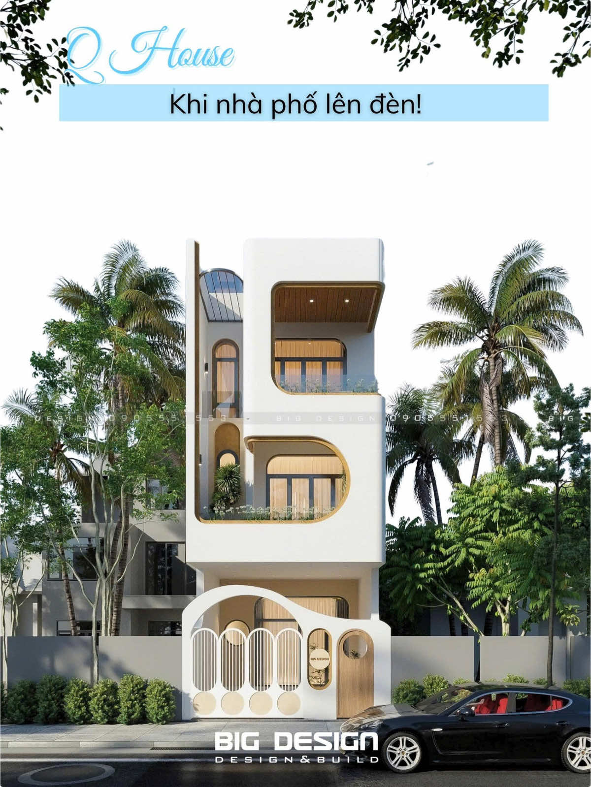 Q House - Khi nhà phố lên đèn #bigdesign #thietkenhadep #thicongtrongoi #nhadep #maunhapho 