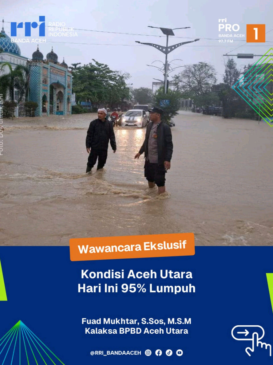 Aceh Utara resmi berada dalam status Tanggap Darurat. Akses ke banyak titik masih lumpuh, dan seluruh kecamatan melaporkan kebutuhan evakuasi mendesak. Meski belum semua lokasi bisa dijangkau karena kondisi lapangan, seluruh unsur telah bergerak penuh, memastikan penyelamatan dan bantuan dilakukan secepat mungkin. Mari doakan keselamatan masyarakat serta para petugas yang terus bekerja tanpa henti. #RRI #SiagaDaruratAceh  #banjiraceh #RRIBandaAceh #AcehUtara 