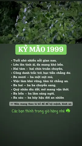 Các bạn tham khảo nhé #kymao #kymao1999 #1999 #tuvi #xuhuong 