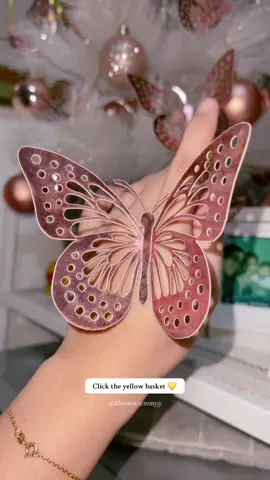 Butterflies making the Christmas tree extra sweet 💞 #christmas #christmastree #christmastree #meeoowwmmyy #fyp 