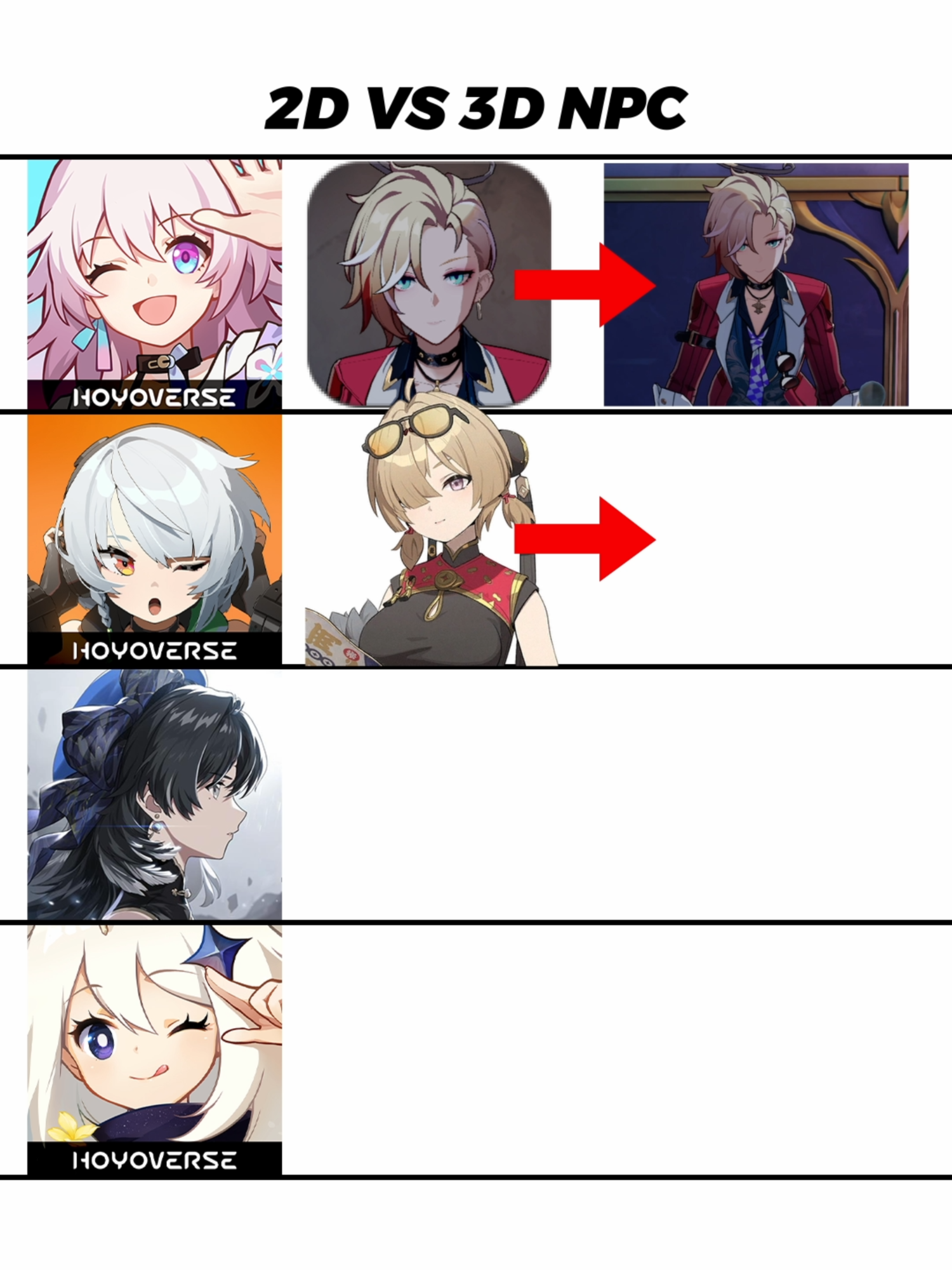 2D Art vs 3D Model #GenshinImpact #wutheringwaves #zenlesszonezero #HonkaiStarRail #memes