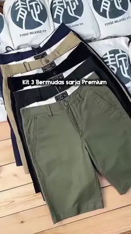 KIT 3 Bermuda Sarja Colorida Jeans Premium ##bermuda##masculina##sarja