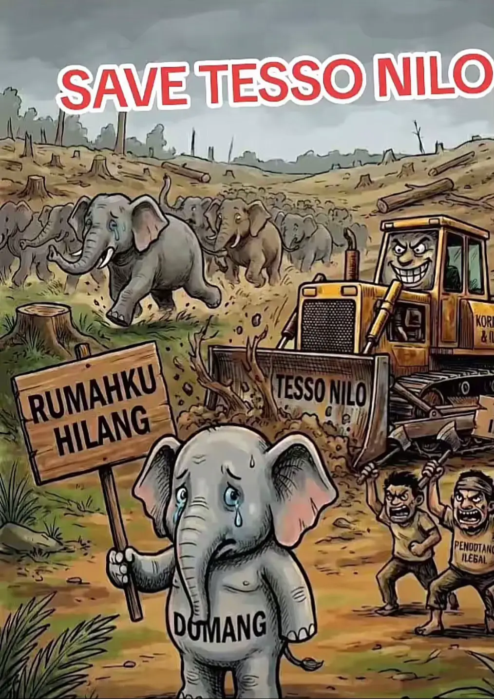 #savetntn #savegajahsumatera #gajahviral #savehutanindonesia #elephants 