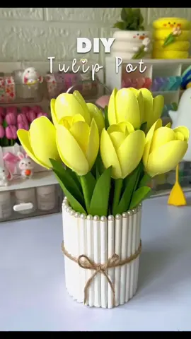 DIY_tulip_using_plastic_spoon#DIY #fyp_ #craftideas_ #diyproject  #tulip 