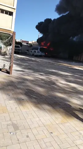 من قلب الحدث المدرسه ولعت 💔💔