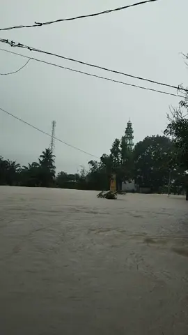lindungi kami semua ya allah... si mulia dah terjebak arus.. didepan rumah.. #banjir#hujanterus
