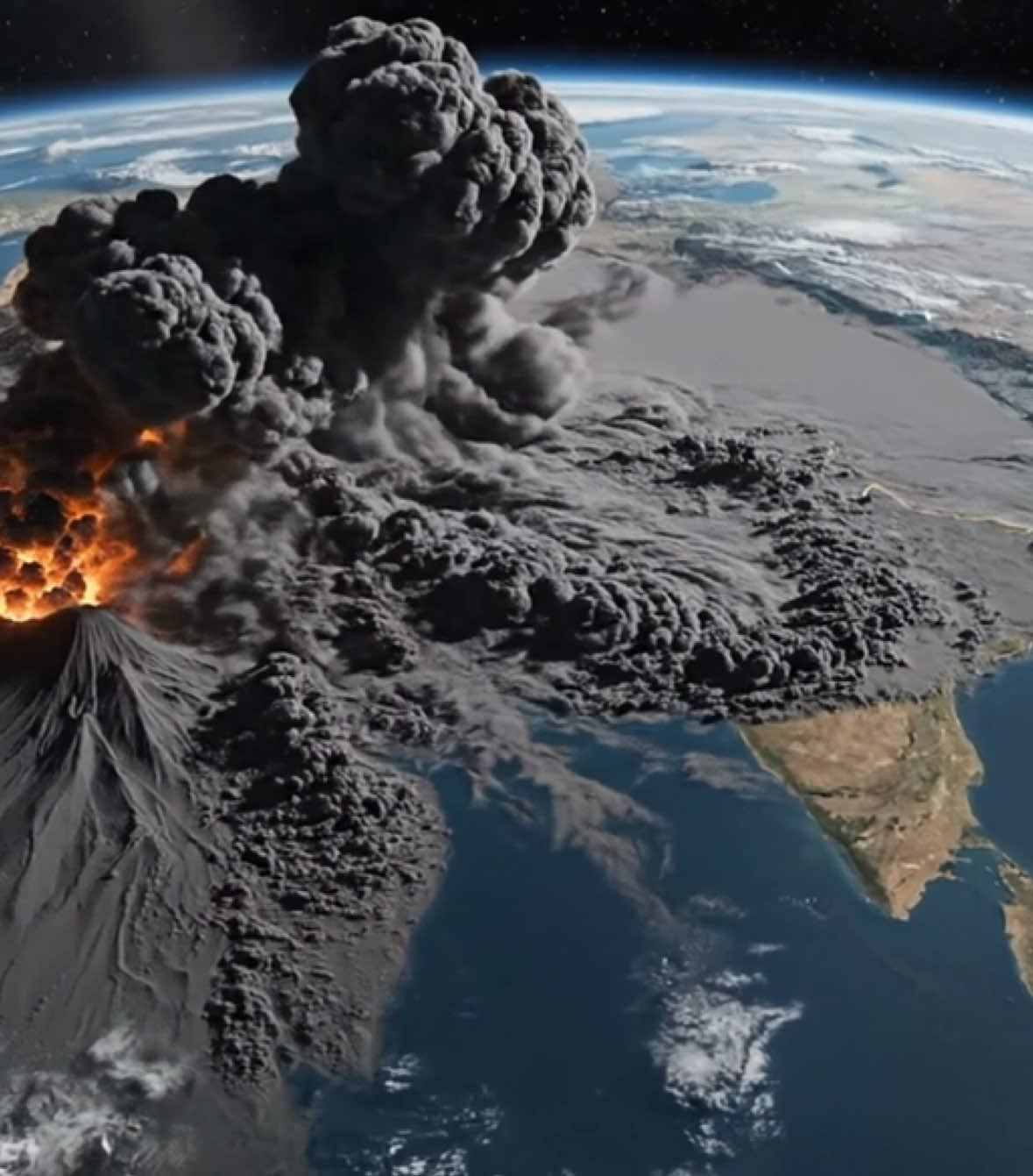 The Hayli Gubbi volcano in Ethiopia just erupted for the first time in 12,000 years. It sent an ash cloud 45,000 feet high that traveled all the way to India. Nature doesn't care about our schedules. 🌋✈️ #hayligubbi #ethiopia #volcano #nature #cgi 