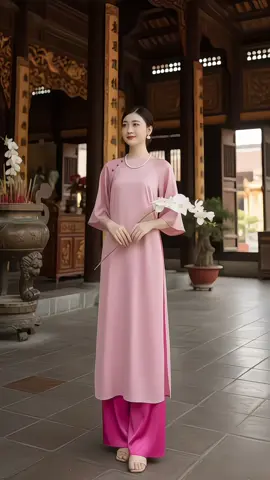 Áo Dài Cách Tân Vải Lụa Tây Thi dáng suông kèm vòng #aodaisuong #aodaicachtan #aodaitet #aodai #xuhuongtiktok 